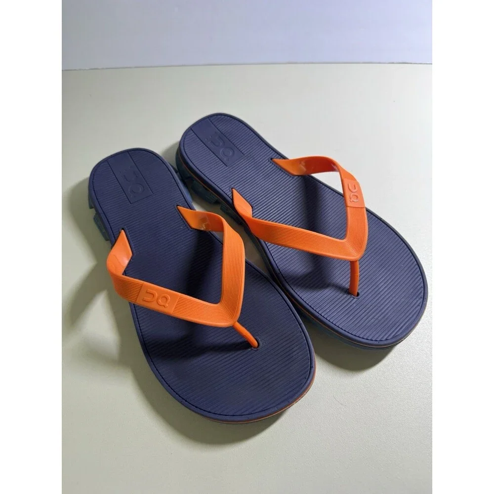 On Cloud Off Flip Flop Sandals Men’s Size 8 Blue/Orange Cloudtech Speedboard - Picture 2 of 8